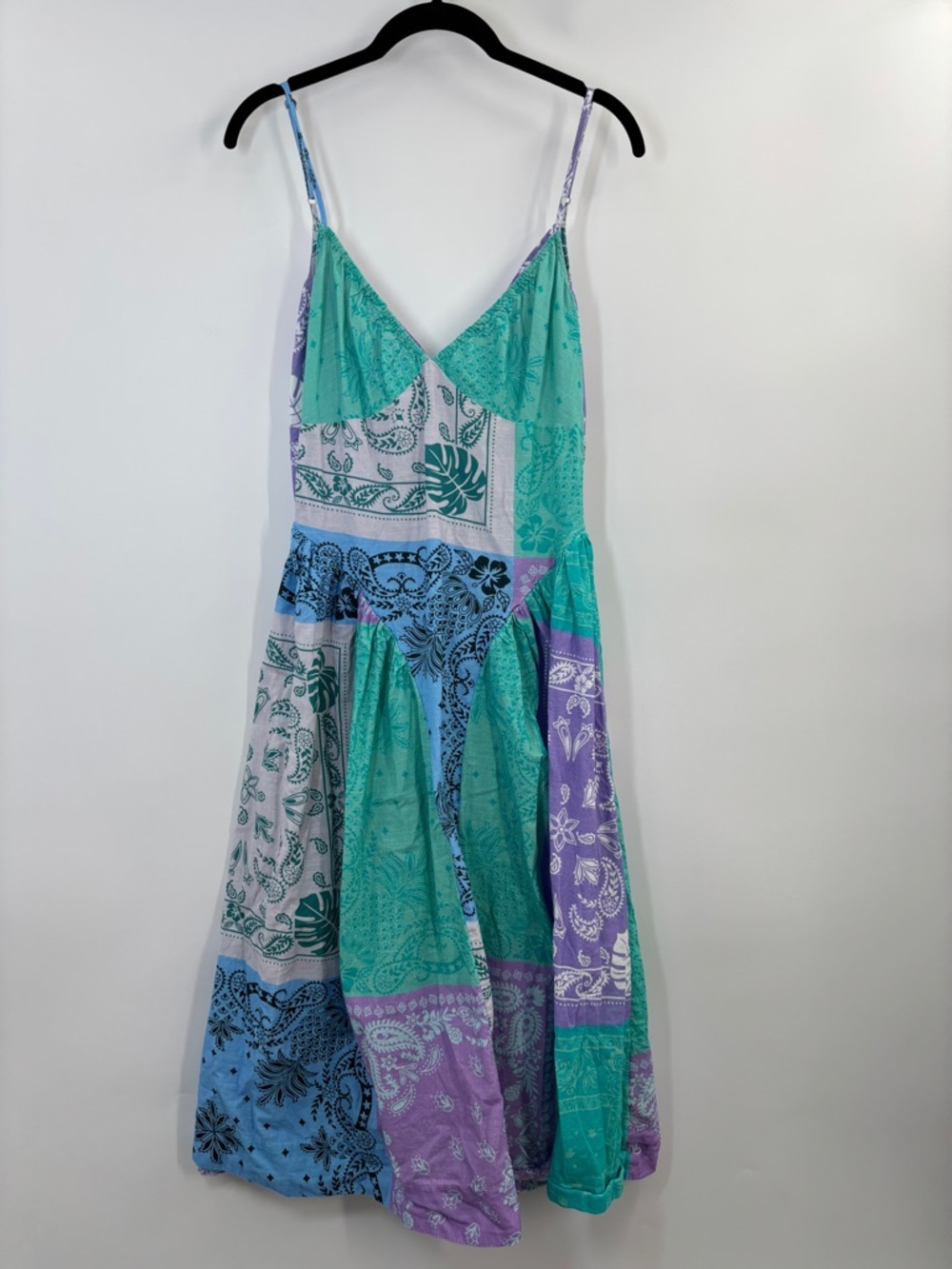 Free People Wish You Would Midi Dress Ocean Combo - Picture 5 of 6